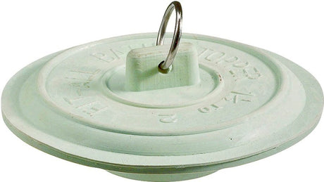 Plumb Pak PP820-4 Tub Stopper with Ring, 1-1/2 to 2 in Dia Dimensions, Rubber, White