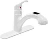 Moen Renzo Glacier CA87316W Kitchen Faucet, 1.5 gpm, 1-Handle, Stainless Steel, Glacier, Deck Mounting