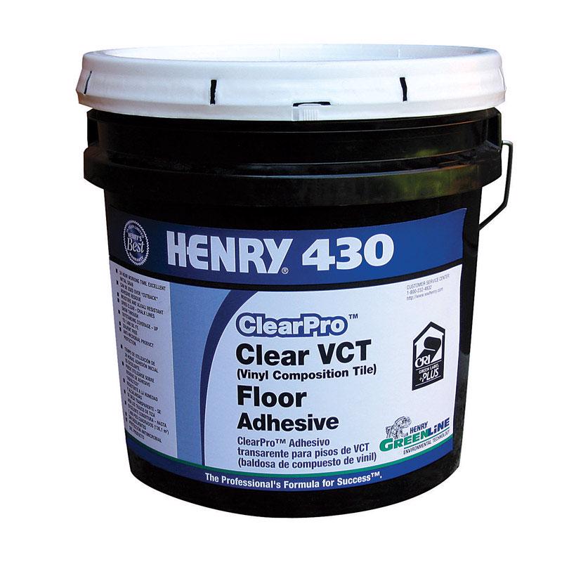 Henry 430 ClearPro 12102 Floor Adhesive, Clear, 4 gal Pail