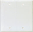Eaton Cooper Wiring PJ23W Wallplate, 8 in L, 1/4 in W, 2 -Gang, Polycarbonate, White, High-Gloss, Box Mounting