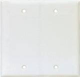 Eaton Cooper Wiring PJ23W Wallplate, 8 in L, 1/4 in W, 2 -Gang, Polycarbonate, White, High-Gloss, Box Mounting