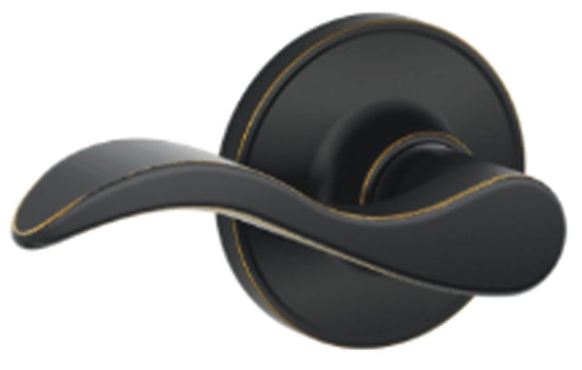 Schlage J Series J10SEV716 Passage Lever, Mechanical Lock, Aged Bronze, 7/8 in Housing Dia, Metal, Residential, 3 Grade