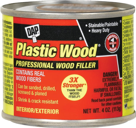 Plastic Wood 21412 Wood Filler, Paste, Strong Solvent, White, 4 oz