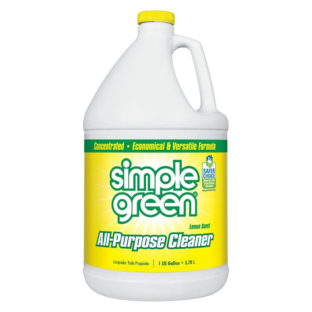 Simple Green 3010100614010 Concentrated All-Purpose Cleaner, 1 gal Bottle, Liquid, Lemon, Yellow
