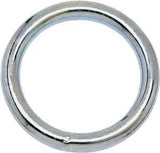 Campbell T7665032 Welded Ring, 200 lb Working Load, 1-1/4 in ID Dia Ring, #7 Chain, Steel, Nickel-Plated