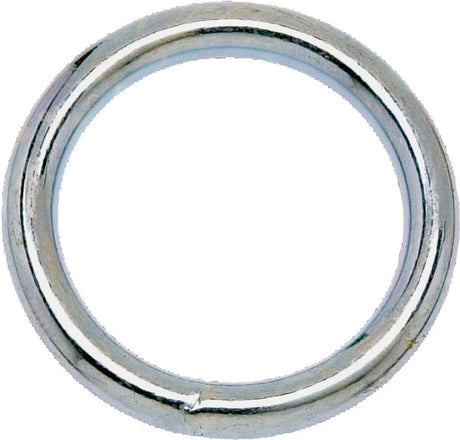 Campbell T7665032 Welded Ring, 200 lb Working Load, 1-1/4 in ID Dia Ring, #7 Chain, Steel, Nickel-Plated
