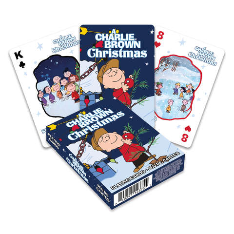 NMR Aquarius Christmas Charlie Brown Playing Cards Cardboard/Paper Multicolored 54 pc, Pack of 24