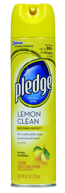 Pledge Lemon Scent Furniture Polish 9.7 oz Spray, Pack of 6