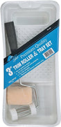 Linzer RS300 Roller and Tray Set, Mini Size, Plastic, Includes: (1) 4 in Roller Frame, (1) 3/8 in Roller Cover