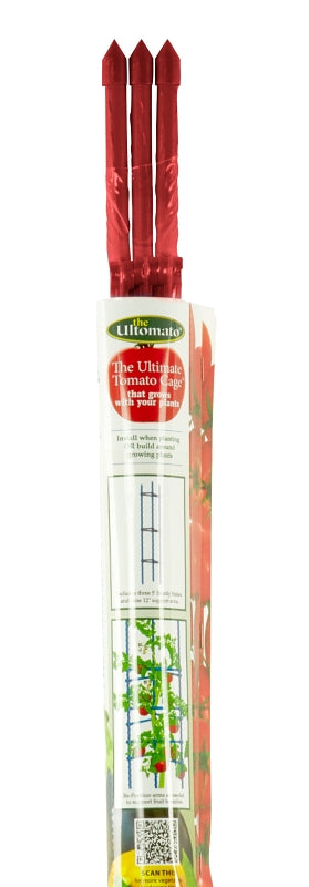 Gardener's Blue Ribbon Ultomato TMC60RD Plant Cage, 5 ft L, Plastic/Steel, Red, Pack of 10