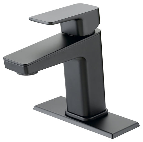 Boston Harbor FS6A0215BL Lavatory Faucet, 1.2 gpm, 1-Handle, 1, 3-Faucet Hole, Metal/Plastic, Matte Black