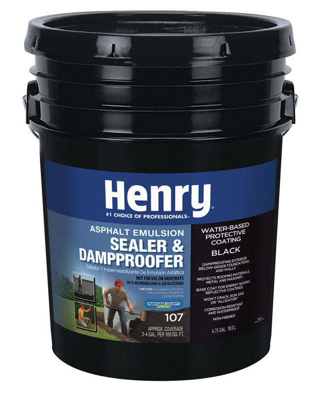 Henry HE107074 Emulsion Sealer, Black, 18 L Pail, Liquid