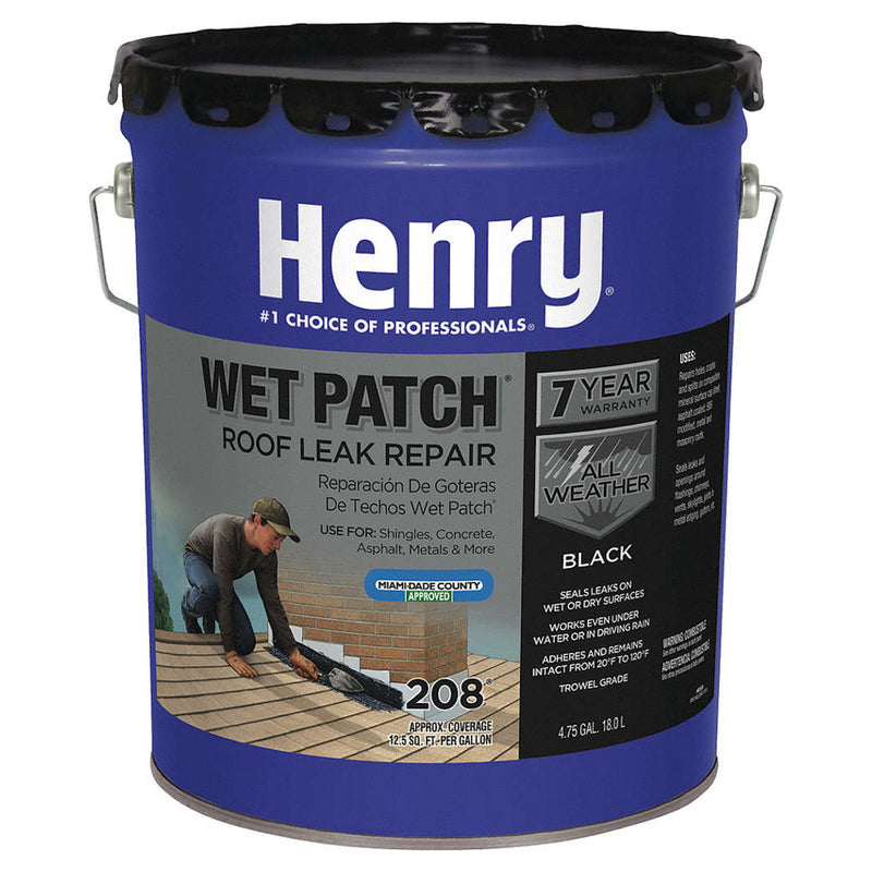 Henry HE208071 Roof Cement, Black, Liquid, 5 gal Can