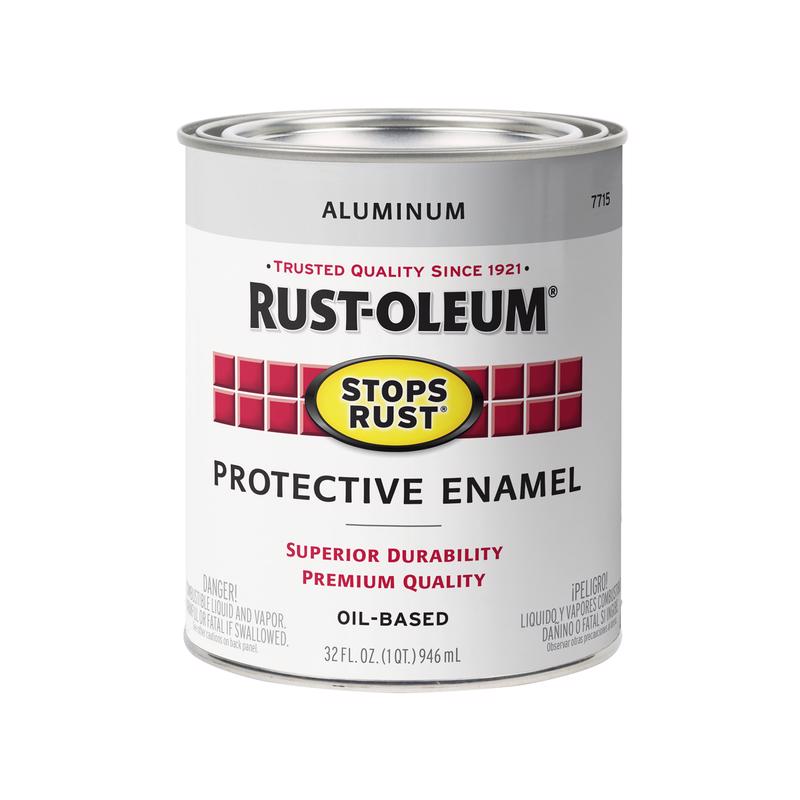 Rust-Oleum Stops Rust Gloss Aluminum Protective Enamel 1 qt, Pack of 2