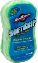 Autoshow 11802 Soft-Grip Sponge, 8-3/4 in L, 4-3/4 in W, 2-7/8 in Thick, Polyester, Assorted