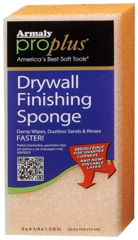 Armaly ProPlus 00610 Sanding Sponge, 9 in L, 4-1/4 in W, 1-5/8 in Thick