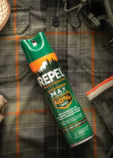 Repel Sportsmen Max HG-33801 Insect Repellent, 6.5 oz, Aerosol Can, Liquid, Pale Yellow, Deet, Ethanol