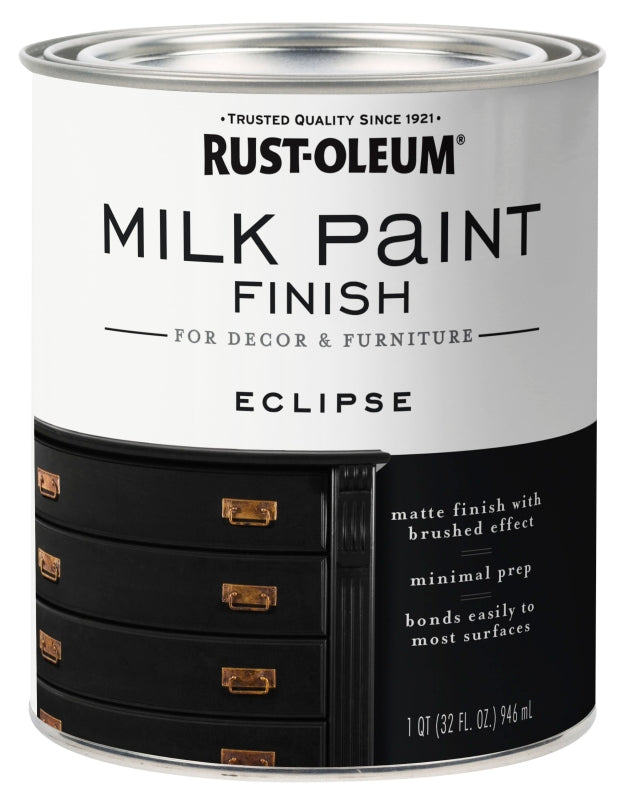 Rust-Oleum 331052 Milk Paint, Matte, Eclipse, 1 qt Can