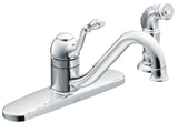 Moen Lindley CA87009 Series Kitchen Faucet, 7.06 in H Spout, Chrome Plated, 9.05 in, 10-1/4 in W x 7-1/4 in H Dimensions