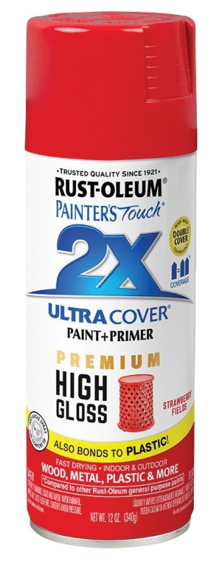 Rust-Oleum 331180 Spray Paint, High-Gloss, Strawberry Fields, 12 oz Can