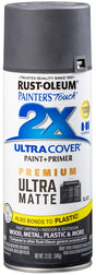 Painter's Touch 2X Ultra Cover 331187 Spray Paint, Matte, Slate, 12 oz Can