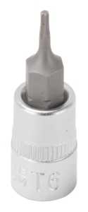 Vulcan 55050023SD Star Bit Socket, T6 Tip, Chrome