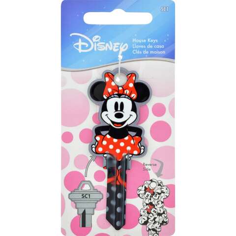 Hillman Disney Minnie Mouse House/Padlock Universal Key Blank Double, Pack of 5