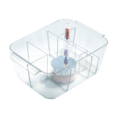 iDesign Clear Cosmetic Organizer 3-5/8 in. H X 10-13/32 in. W X 7.1 in. D