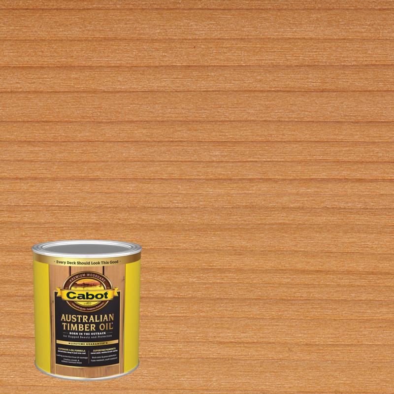 Cabot 140.0003457.005 Australian Timber Oil, Amberwood, Liquid, 1 qt, Can, Pack of 4