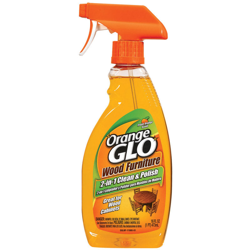 Orange Glo Orange Scent Wood Cleaner and Polish 16 oz Liquid, Pack of 6