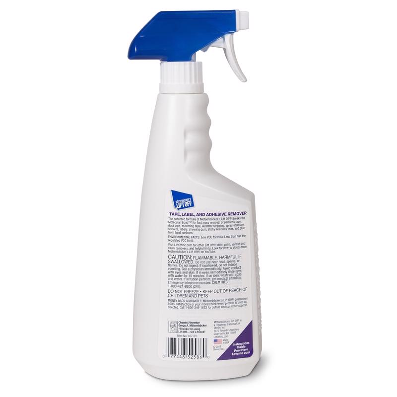 Motsenbocker's Lift Off 407-01 Adhesive Remover, Liquid, Pungent, Clear, 22 oz, Bottle, Pack of 6