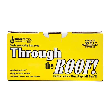Sashco Through The Roof Gloss Clear Synthetic Rubber Roof Sealant 29 oz, Pack of 6