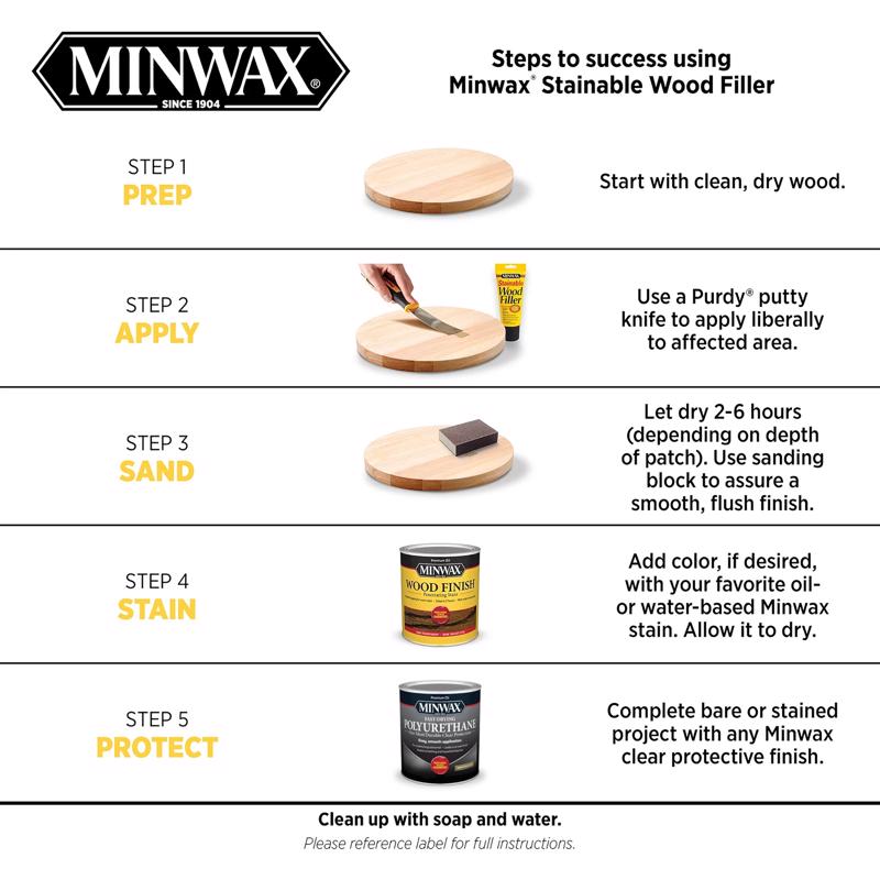 Minwax Stainable Natural Wood Filler 1 oz