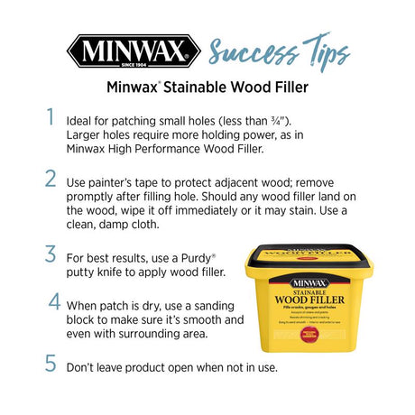 Minwax Stainable Natural Wood Filler 1 oz