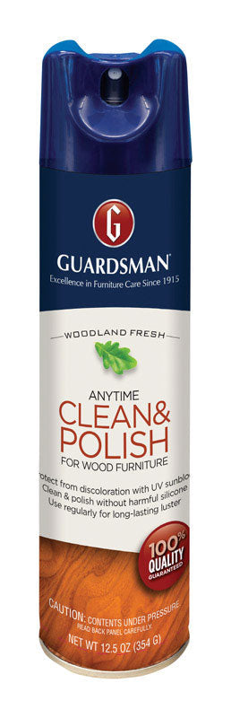 Guardsman Anytime Clean & Polish Woodland Fresh Scent Furniture Cleaner and Polish 12.5 oz Spray