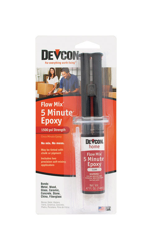 Devcon 5 Minute High Strength Clear Epoxy 0.47 oz, Pack of 6