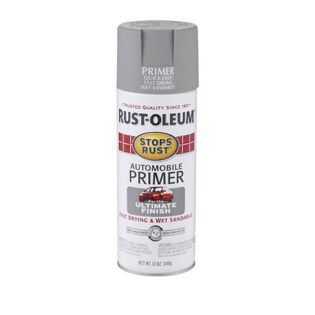 Rust-Oleum Stops Rust Gray Flat Oil-Based Alkyd Spray Primer 12 oz, Pack of 6