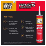 Liquid Nails Interior Projects Synthetic Rubber Construction Adhesive 10 oz, Pack of 12