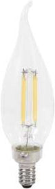 Sylvania 40791 Natural LED Bulb, Decorative, 350 Lumens, 4 W, B10 Bent Tip Lamp, 40 W Equivalent, E12 Lamp Base, Clear