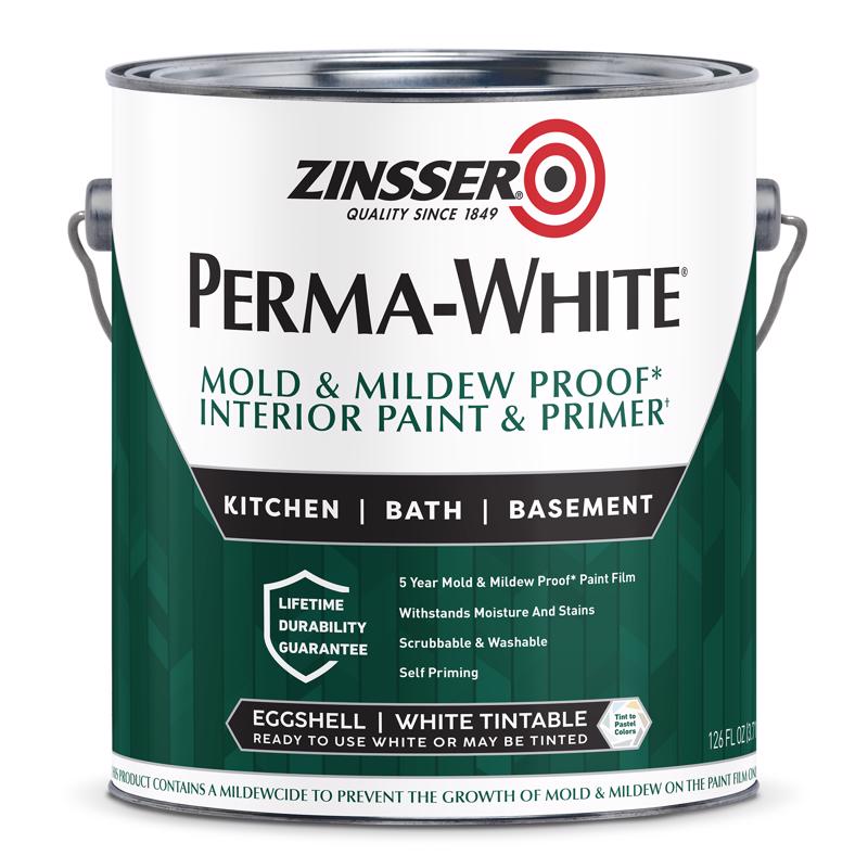 Zinsser 02771 Kitchen and Bath Paint, Eggshell, White, 1 gal, Can, Water, Pack of 2