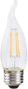 Sylvania 40758 Natural LED Bulb, 120 V, 500 Lumens, 5.5 W, B10 Bent Tip Lamp, 60 W Equivalent, E26 Lamp Base, Clear