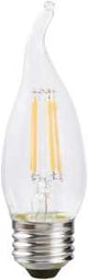 Sylvania 40758 Natural LED Bulb, 120 V, 500 Lumens, 5.5 W, B10 Bent Tip Lamp, 60 W Equivalent, E26 Lamp Base, Clear