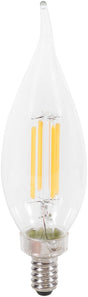 Sylvania TruWave Series 40773 LED Bulb B10 Lamp, B10 Lamp, 60 W Equivalent, E12 Candelabra Lamp Base, Dimmable, Clear