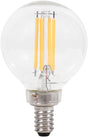 Sylvania 40852 LED Bulb, Decorative, G16.5 Lamp, 60 W Equivalent, E12 Lamp Base, Dimmable, Clear, Soft White Light