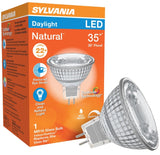 Sylvania 40928 Natural LED Bulb, Track/Recessed, 450 Lumens, 6 W, MR16 Lamp, G5.3 Lamp Base, Dimmable, Cool White