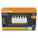 Sylvania Natural Series 41319 LED Bulb, 350 Lumens, 4 W, B10 Lamp, 40 W Equivalent, E12 Candelabra Lamp Base, Dimmable