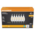 Sylvania Natural Series 41319 LED Bulb, 350 Lumens, 4 W, B10 Lamp, 40 W Equivalent, E12 Candelabra Lamp Base, Dimmable