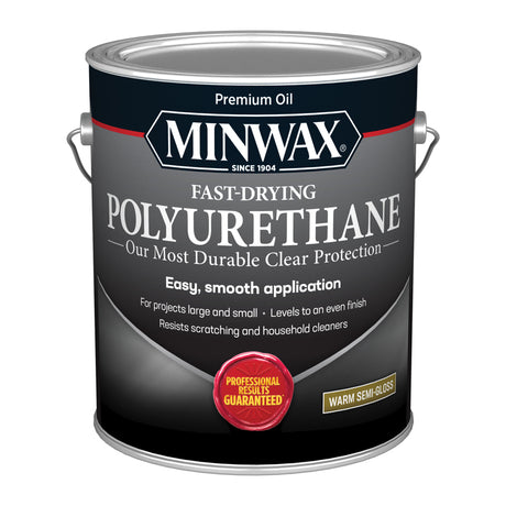 Minwax Semi-Gloss Clear Oil-Based Fast-Drying Polyurethane 1 gal, Pack of 2