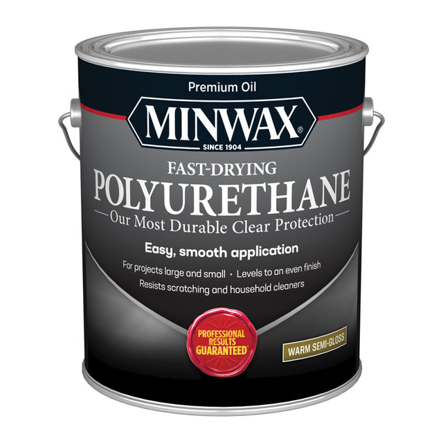 Minwax Semi-Gloss Clear Oil-Based Fast-Drying Polyurethane 1 gal, Pack of 2