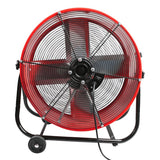 MaxxAir BF24TFRED Tilting Drum Fan, 1 -Phase, 120 V, 4 -Blade, 2 -Speed, 2800, 4000 cfm Air, Red